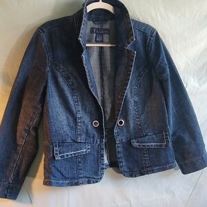 Rare Vintage Baccini PL Fitted Blue Jean Jacket